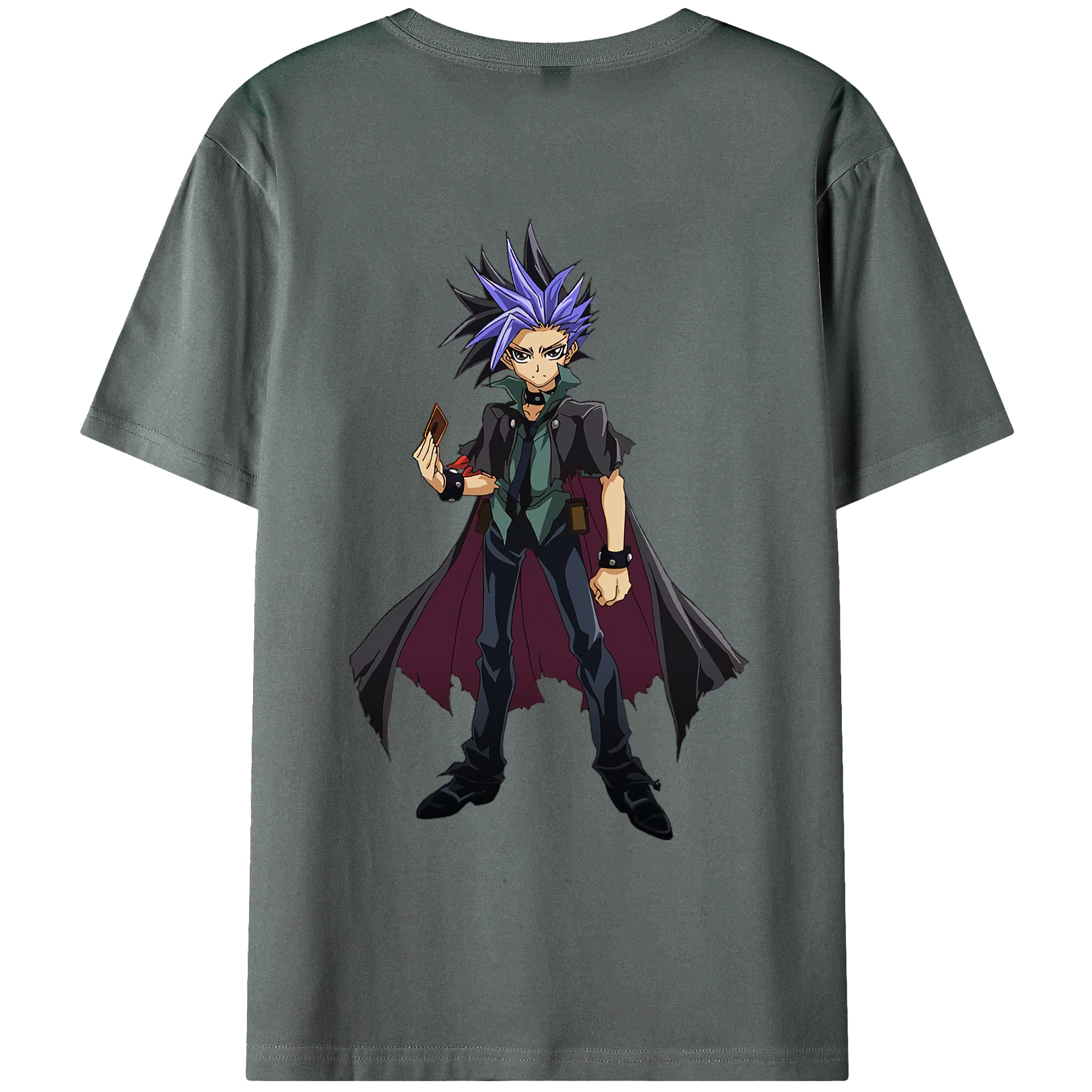 （画像用） 遊☆戯☆王 Yu-Gi-Oh! 綿100％ メンズ半袖Tシャツ（バックプリント） 通気性